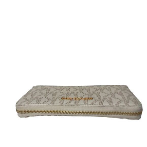 Michael Kors Cream Monogram Wallet with Gold Accents - Picture 3 of 7